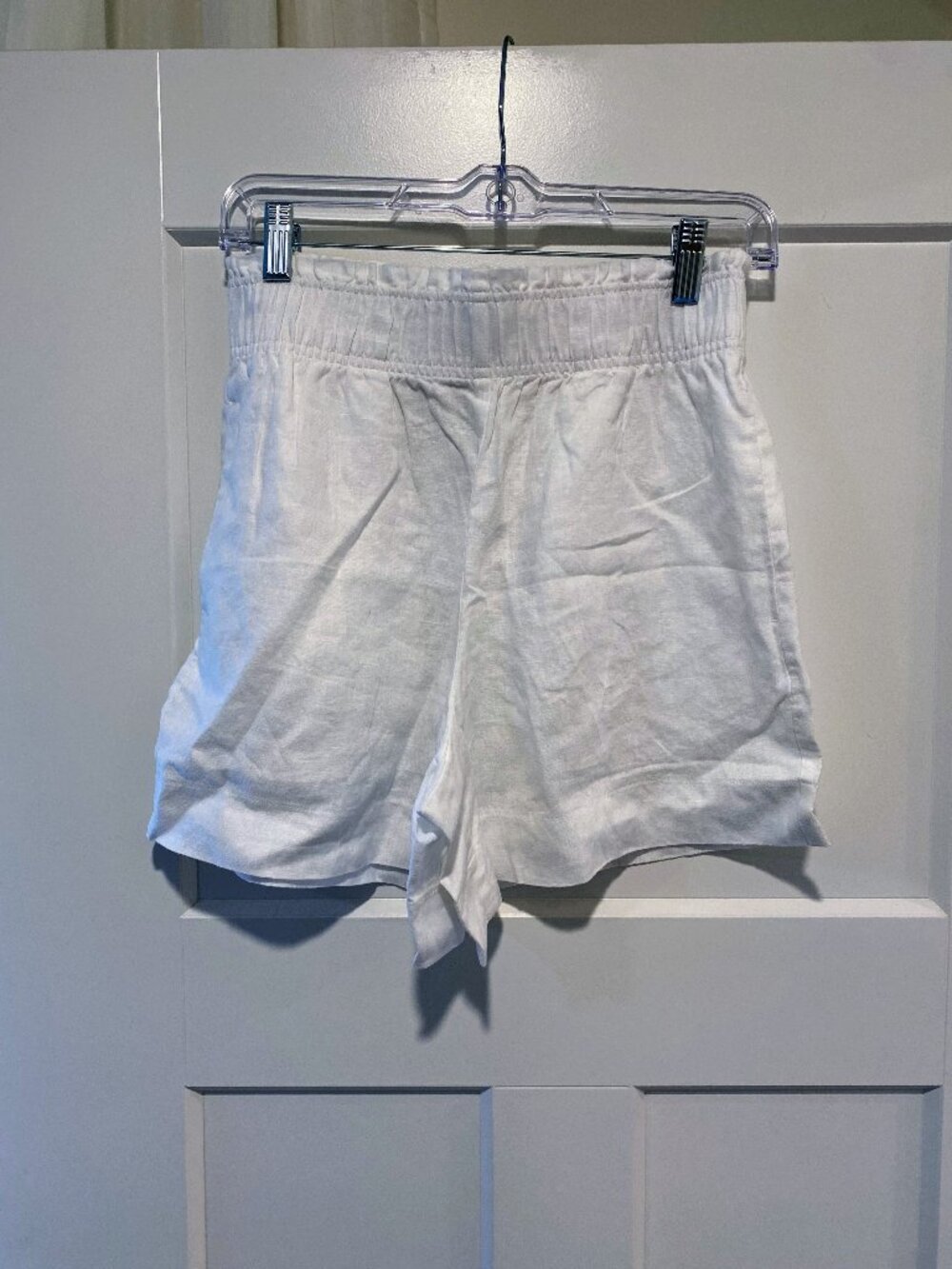 Quince European Linen Pull-On Shorts in White Size XS
